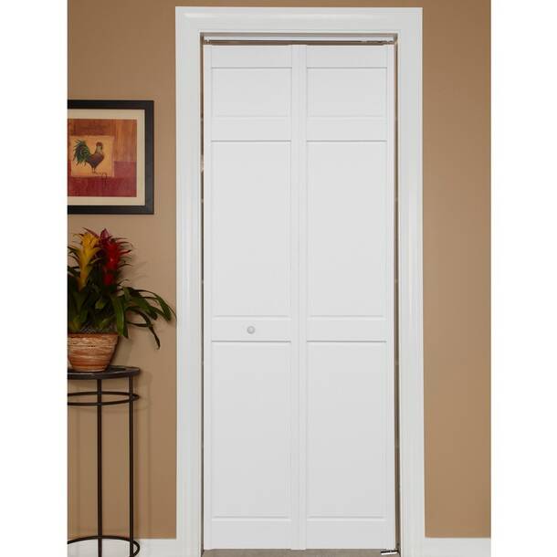 KIBY Panelled Wood Primed Bi Fold Door Reviews Wayfair Canada   Panelled Wood Bi Fold Door 